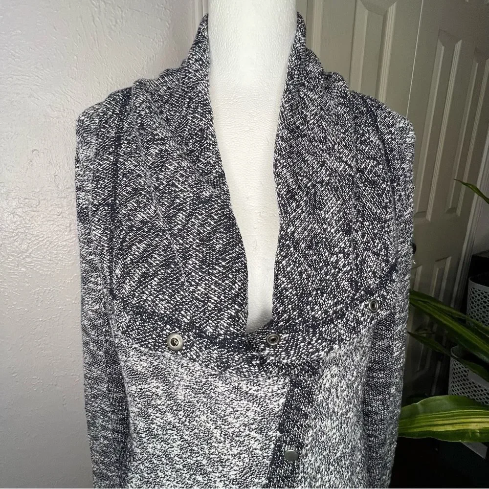 Saturday Sunday Blue White Marled Knit Academia Tennis Prep Women's Jacket Sz S - Picture 4 of 11